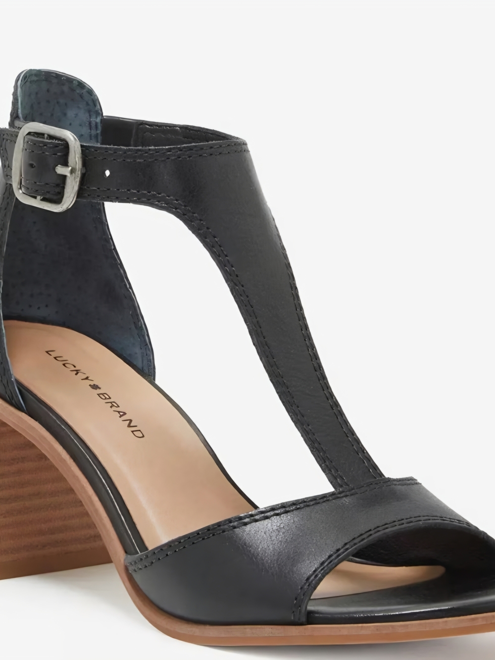 Lucky Brand Women's  Black Sabeni T Strap Sandal. NWOT Size 9